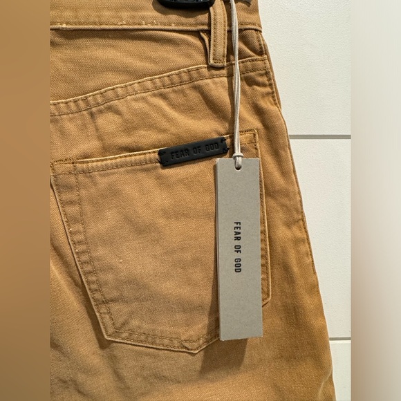 NWT Fear of God seventh collection tan canvas jeans - Picture 10 of 10
